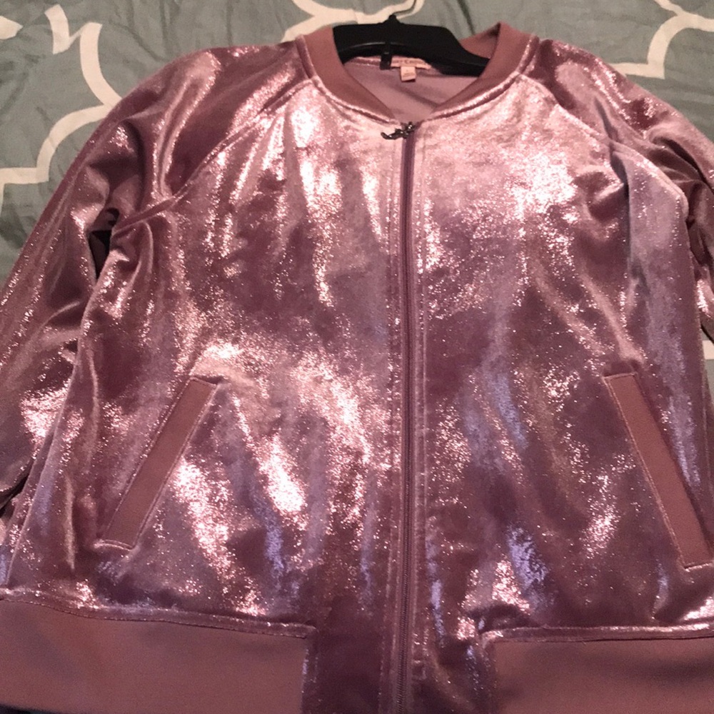 Juicy Couture Purple/Pink shimmer Zip up jacket
